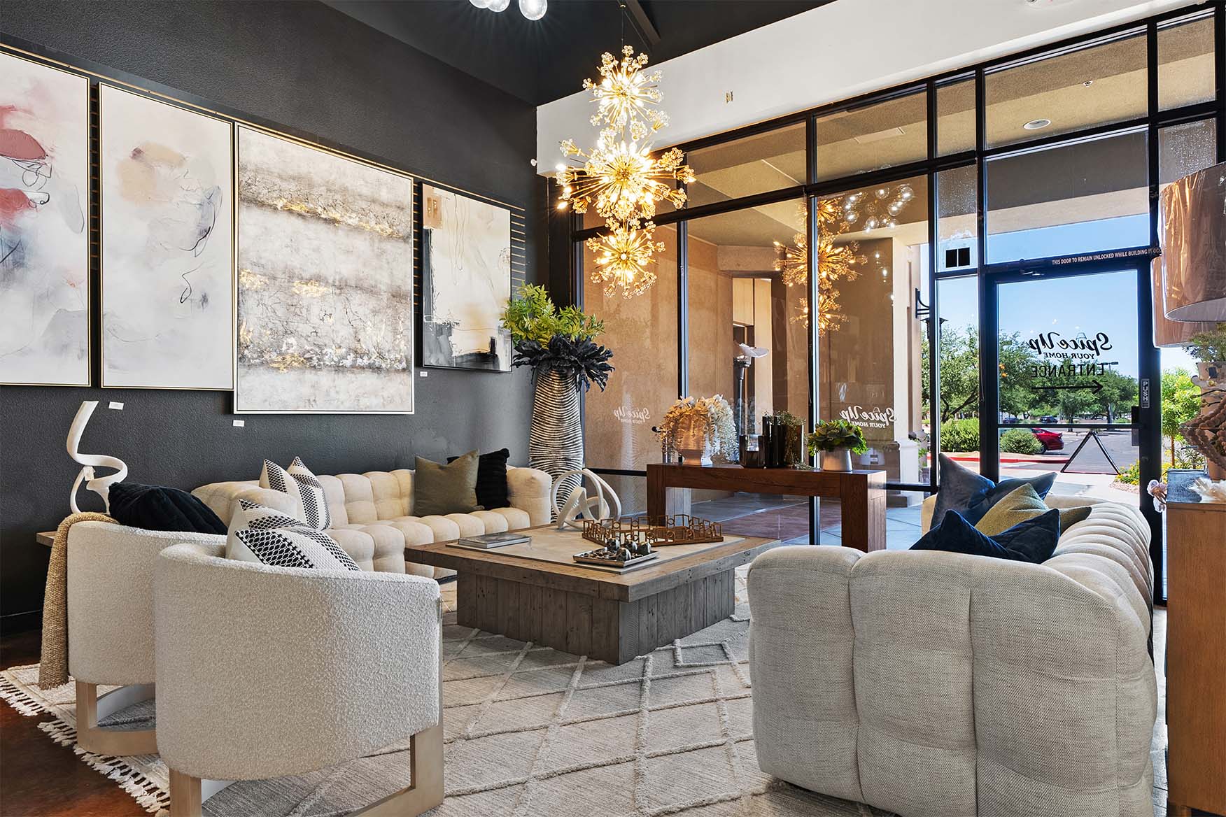 Furniture and Decor Store Couches, side tables, ottomans